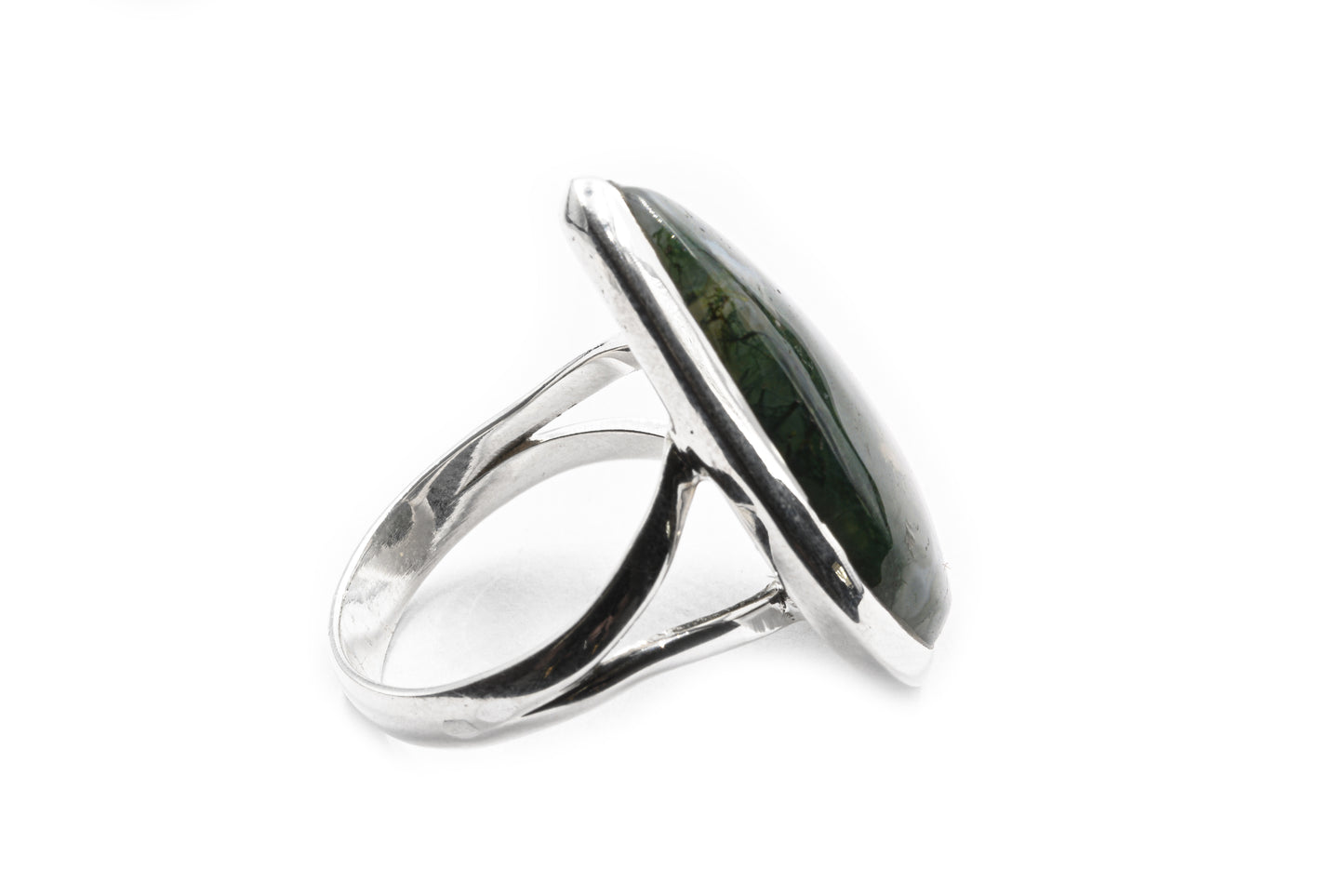 Inel argint cu Moss Agate