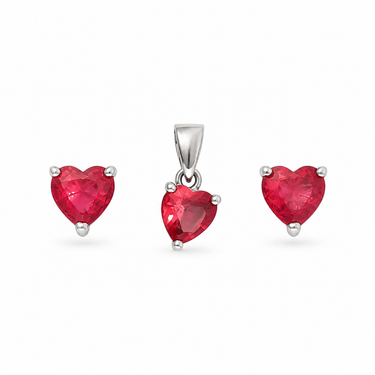 Set argint cu Zirconiu roz – JSIS2214
