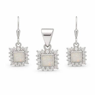Set argint cu Opal – JSIS2224