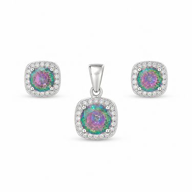 Set argint cu Topaz Mistic – JSIS2231