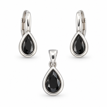 Set argint cu Zirconiu negru JSIS2261