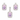 Set argint cu Zirconiu roz JSIS2293