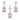 Set argint cu Zirconiu roz JSIS2295