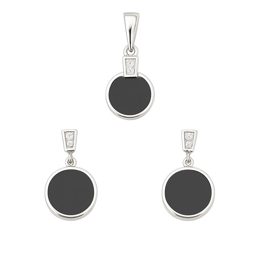 Set argint cu Onix