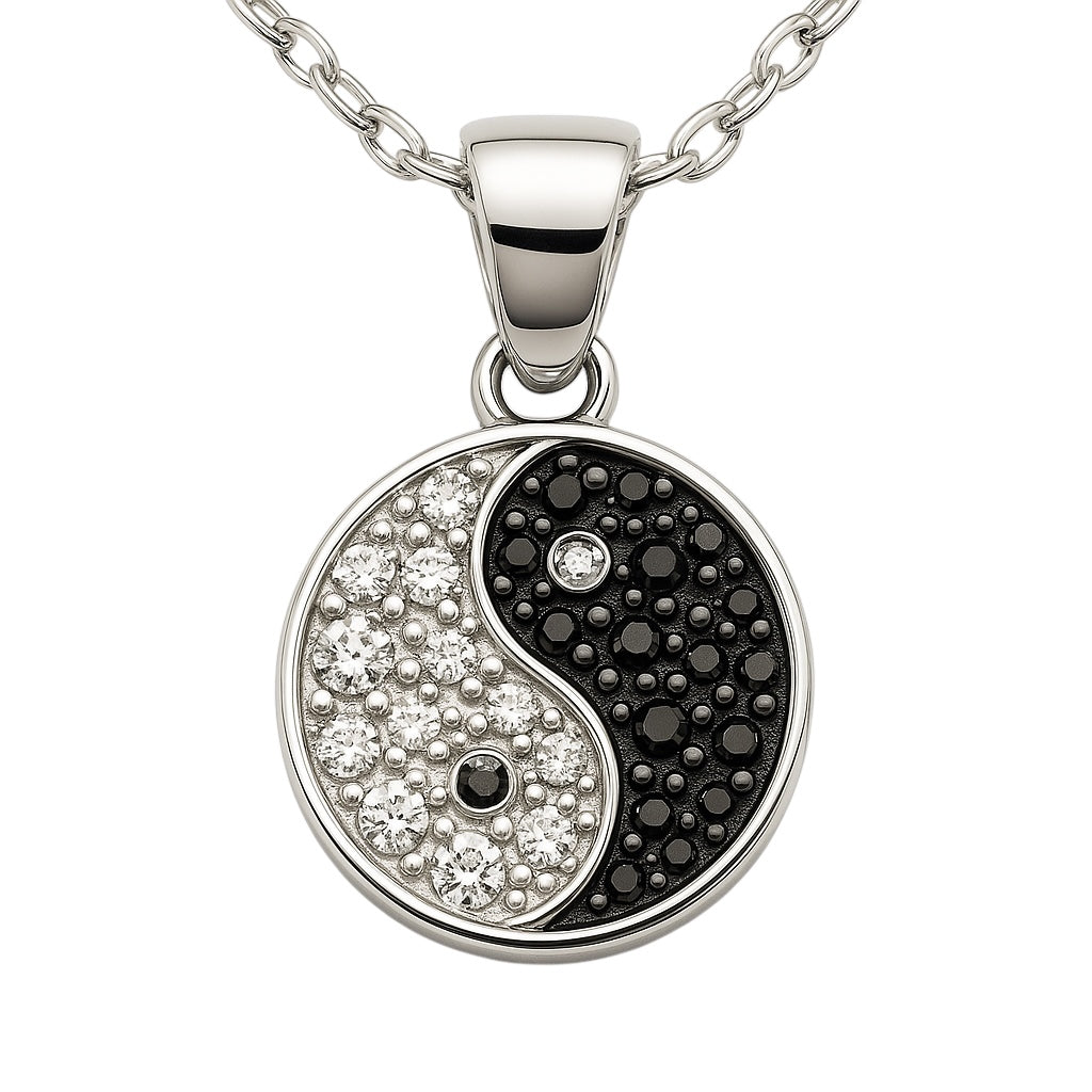 Lănțișor argint cu Yin and Yang