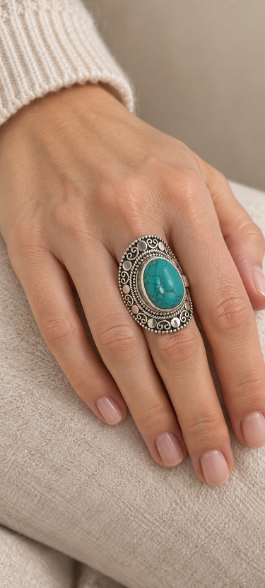 Inel argint cu Turcoaz — JSII2432 — MODEL