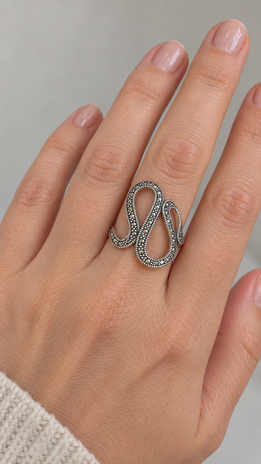 Inel argint cu Marcasite — JSII2447 — MODEL