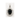 Set din argint cu zirconiu negru – Oval – detaliu pandantiv sau element central