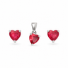 Set argint cu Zirconiu roz – JSIS2214