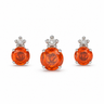 Set argint cu Zirconiu roşu – JSIS2232