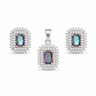 Set argint cu Topaz Mistic – JSIS2246