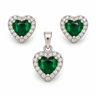 Set argint cu Zirconiu Verde JSIS2256