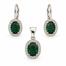 Set argint cu Zirconiu Verde JSIS2257