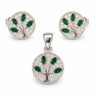 Set argint cu Zirconiu Verde JSIS2262