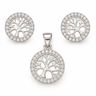 Set din argint cu zirconiu – Arborele Vieții – JSIS2274