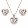 Set din argint cu zirconiu – Inimi – JSIS2276