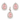Set din argint cu zirconiu roz – Picături – JSIS2283