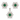 Set din argint cu zirconiu verde – Flori – JSIS2284