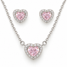 Set argint cu Zirconiu roz JSIS2294