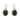 Set din argint cu onix – Oval – detaliu cercei