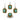 Set argint cu Calcedonia