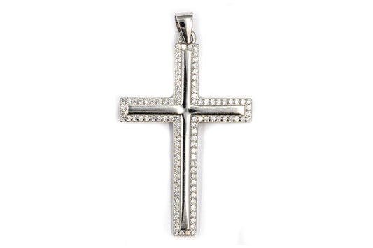 Cruce argint cu Zirconiu