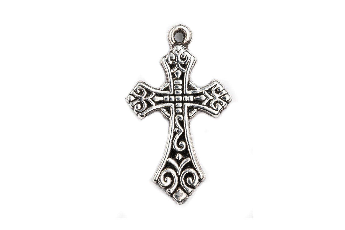 Cruce argint cu simboluri