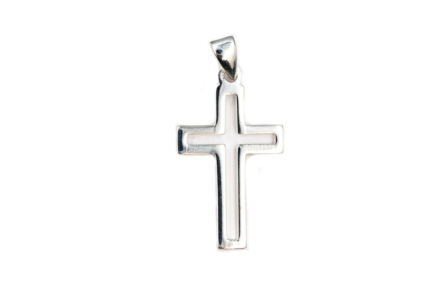 Cruce argint goală